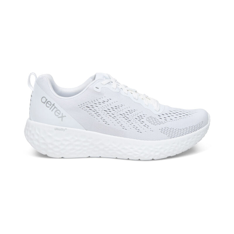 Danika Arch Support Sneakers White - Aetrex Middle East